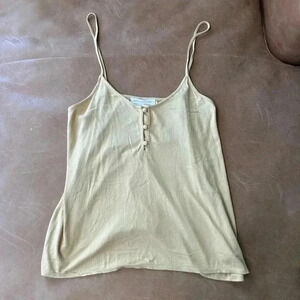 Excuse Me I Have To Go Be Awesome DOUBLE ZERO Women’s Yellow Tank Sz M